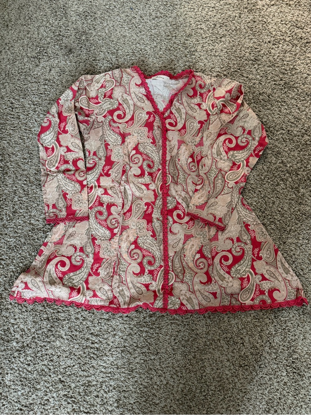 Women’s Pink Paisley Lightweight pure cotton